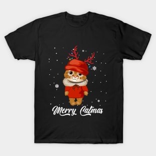 Merry Catmas T-Shirt Meowvy Christmas T-Shirt